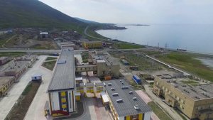 Певек и Майское с высоты птичьего полёта