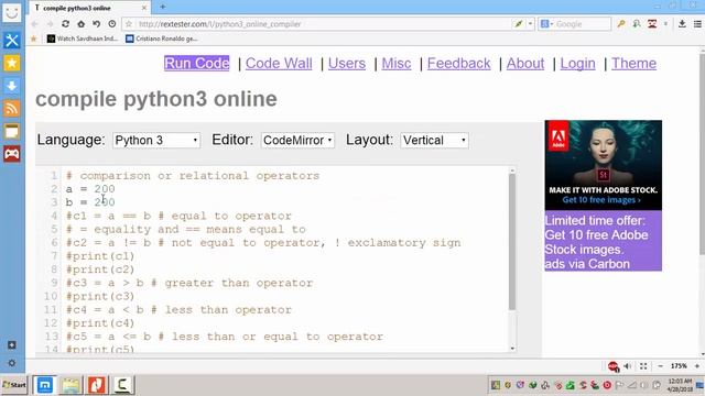 Polytechnique Python   বাংলা  Tutorial  Chapter  5   comparisonOperator part 4 0002