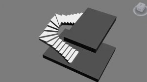 Лестница с забежными ступенями Вариант №1