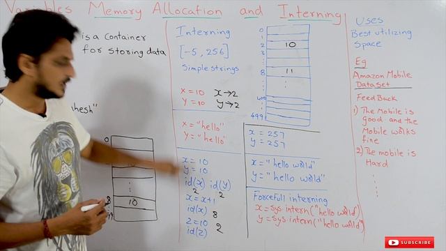 Variables Memory Allocation and Interning || Lesson 1 || Python || Learning Monkey ||