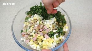 Вместо ОЛИВЬЕ на праздничный стол - салат СЛАВЯНСКИЙ с ветчиной и грибами