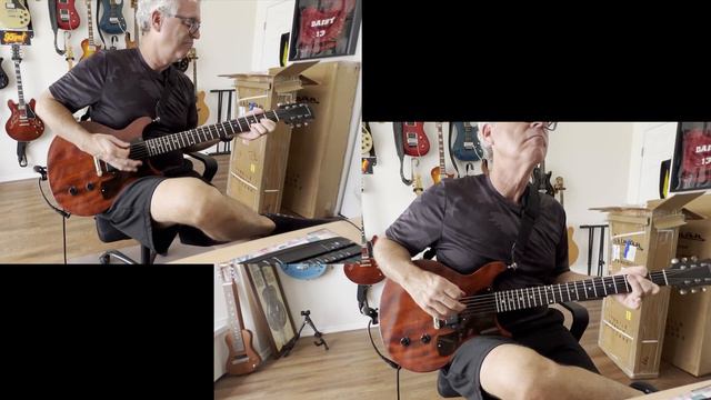 Eastman SB55DC/V Double Cut Les Paul Jr Style Guitar Playing some AC/DC смотреть онлайн