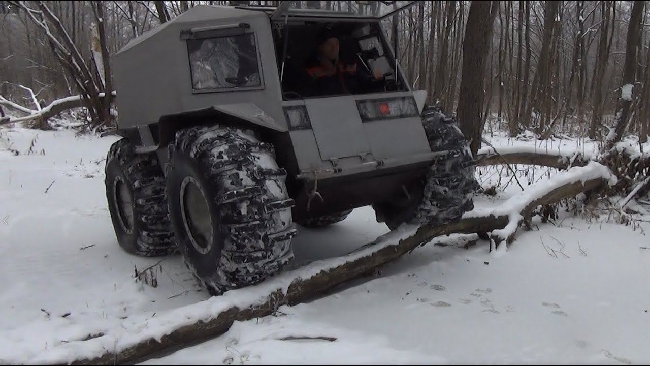 вездеход похожий на ШЕРП зимние покатушки  часть 2 