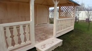 Беседка Волга - обзор беседки изготовленной и смонтированной "под ключ"