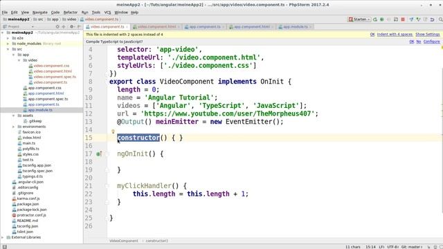 Angular Tutorial #22 - Konstruktoren, ngOnInit und Services смотреть онлайн