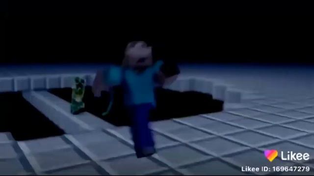 Стив убежал от крипера и упал из майнкрафта смотреть онлайн