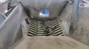 Двухвальный шредер для измельчения автомобильных шин QES