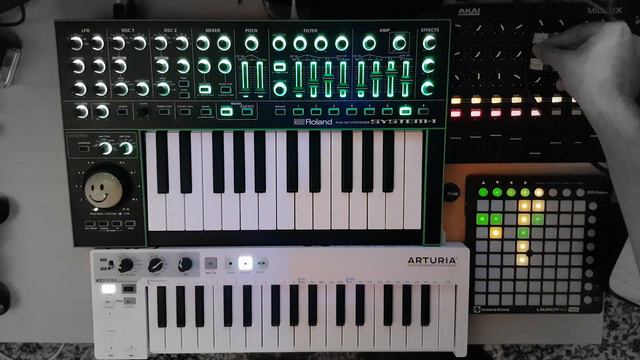Roland System-1 - Arturia Keystep - Novation Launchpad - AKAI Midimix (Live Jam #3) смотреть онлайн