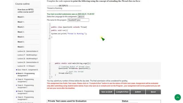 Programming in Java|| WEEK-6 Programming assignment Answers 2023||NPTEL||#SKumarEdu смотреть онлайн