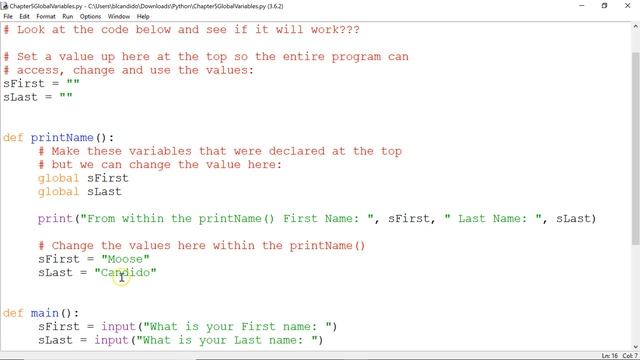 Python Global Variables смотреть онлайн