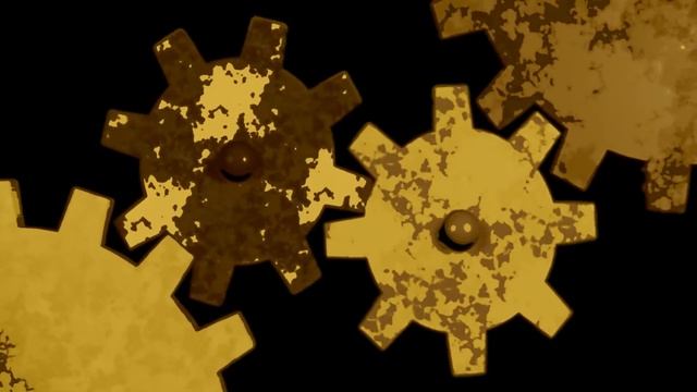 Футаж HD. Ржавые шестеренки, на черном фоне смотреть онлайн
