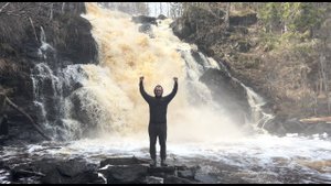 Самый большой водопад в Карелии. Глэмпинг LagoLadoga на острове