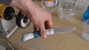 Меднение клинка. Углеродистая сталь XC90. Опинель №9.