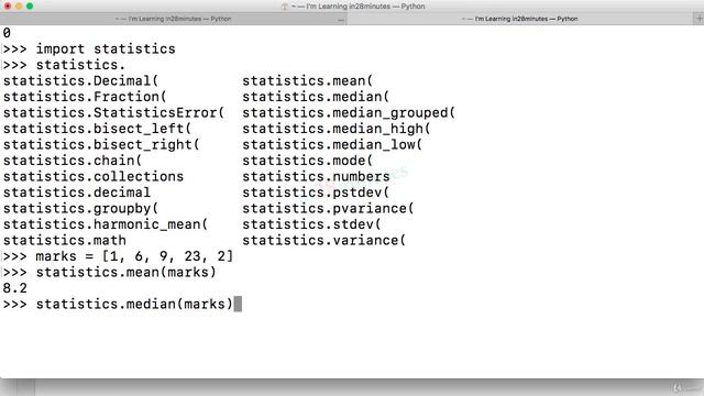 (Learn Programming With Python) 127-Tip 2-Statistics Module-find mean and median