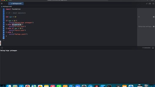 Swift - if shart operatori смотреть онлайн