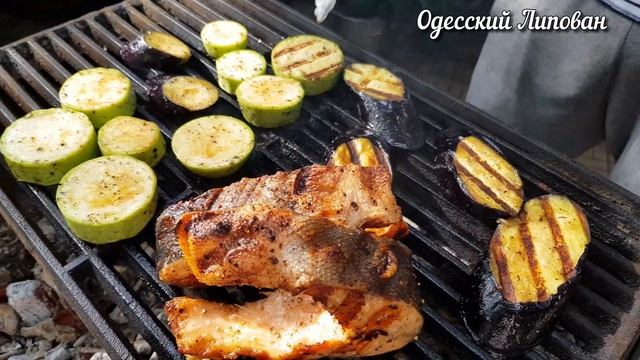 СЁМГА на МАНГАЛЕ. РЕЦЕПТ МАРИНАДА для ЗАСОЛКИ ЛОСОСЯ . Готовит Одесский Липован