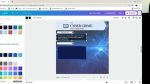 How to design a poster by using Canva (Cyber Crime Prevention)
