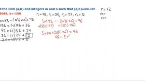 Euclidean Algorithm Finding m and n Values (Negative Example)