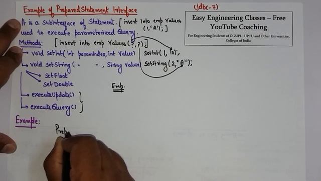 L95: Java JDBC PreparedStatement Interface | Methods, Example | Java Programming Lectures in Hindi смотреть онлайн