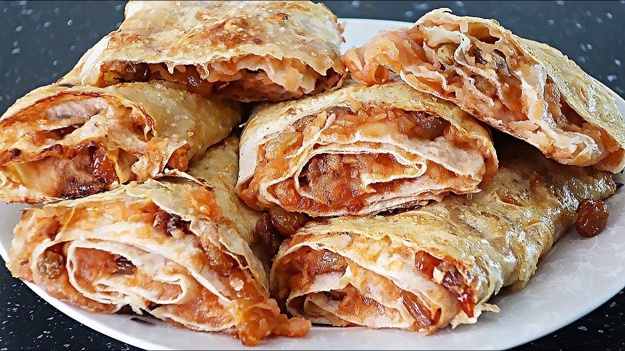 Ленивый яблочный штрудель из лаваша. Просто и очень вкусно