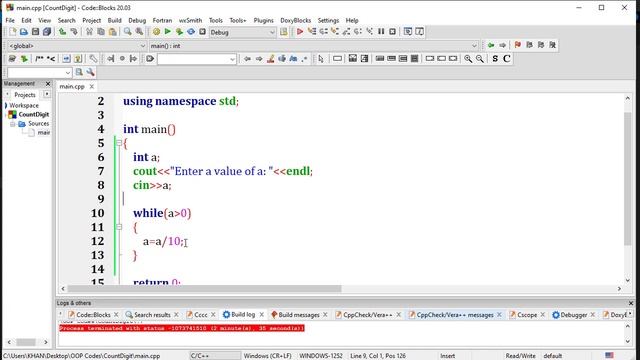 Count Digits in a given Number using C++ смотреть онлайн