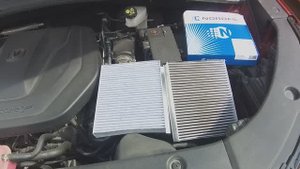 Салонный фильтр на Changan CS55 Plus 10 000 км пробега. NORDFIL CN1305K