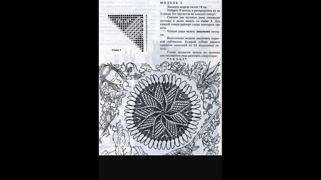 Разноцветные салфетки спицами + схемы к ним