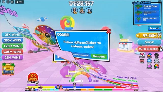 NEW UPDATE [SHAKES] Race Clicker ROBLOX | ALL CODES | 06/08/2023 смотреть онлайн
