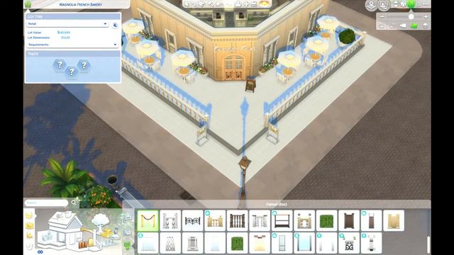 SIMS 4 GET TO WORK SPEED BUILD | French Style Bakery Retail Lot (NO CC) смотреть онлайн