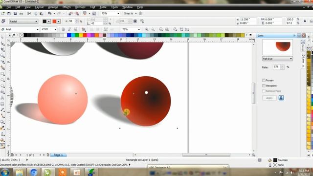 How to Make shine & matte balls in corelDRAW x5 / CorelDRAWX5/ Warm light/ Cool shadows смотреть онлайн