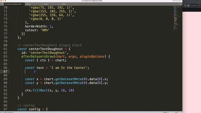 How to Get the Center of the Doughnut Chart in Chart JS смотреть онлайн