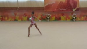 Выступление казахской гимнастки на турнире в Минске