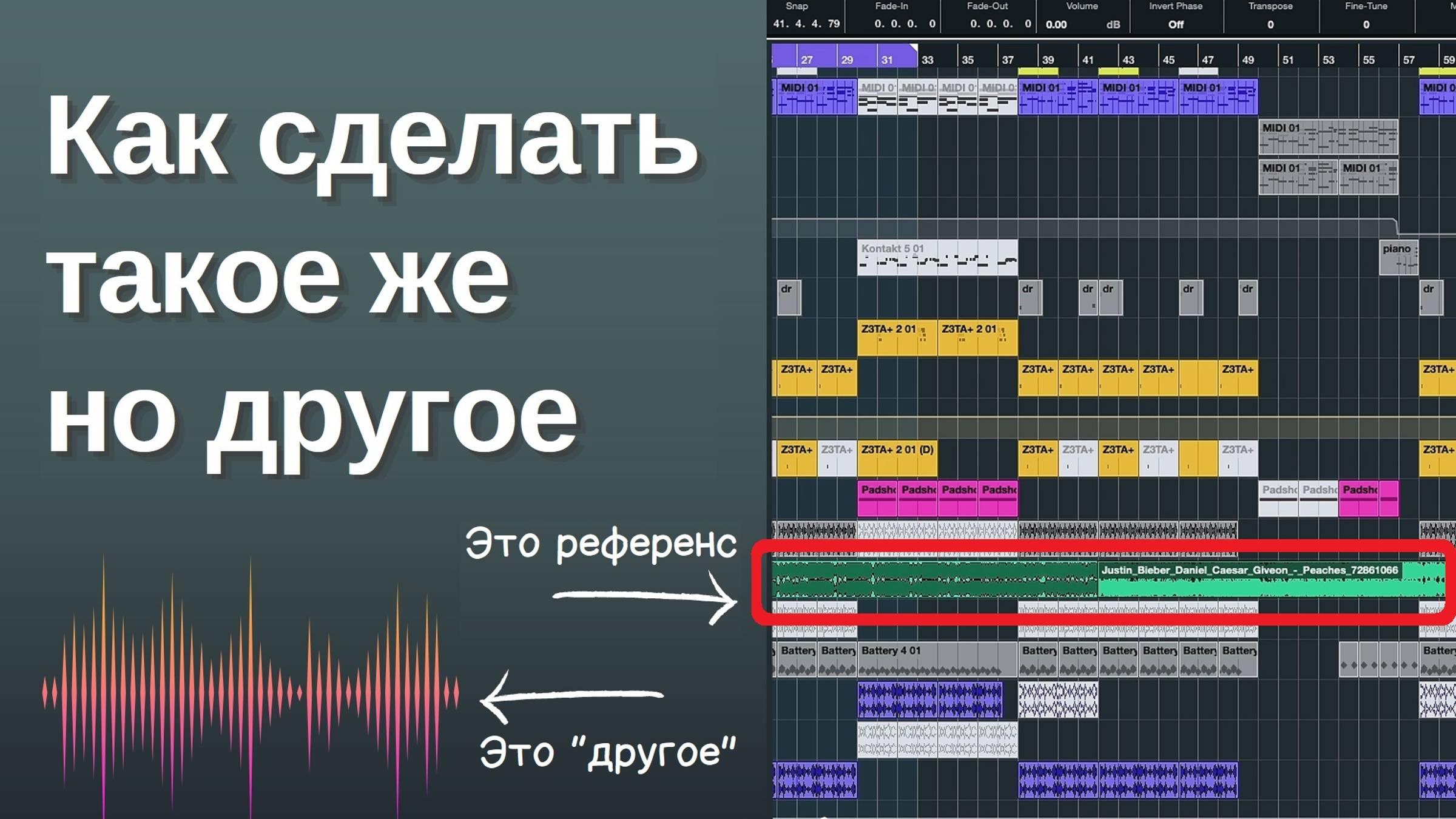 Создание аранжировки под референсный трек (Как написать такое же только другое)