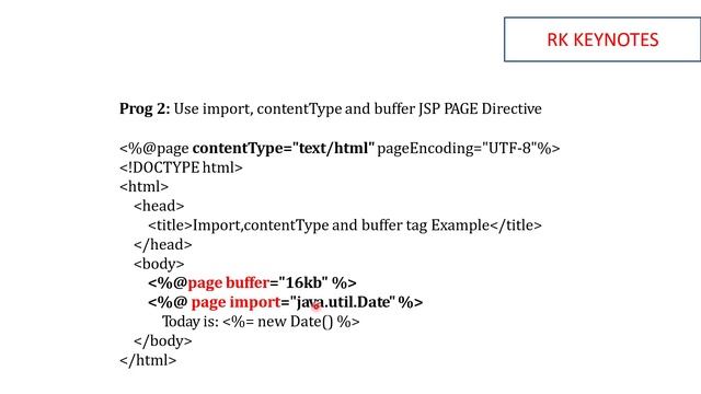 #03 Types of JSP Directives | Page, Include, Taglib Directives | NetBeans Demonstration| RK KEYNOTE