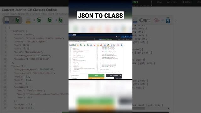 JSON TO CLASS #json #software #tools #coding