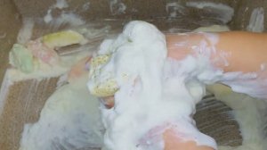 АСМР мыление размокшего мыла Delicare🔥 звук! ♥️💛🧡крем-пена и губка _ asmr Delicare soap shaving