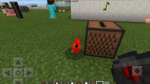 Minecraft Pocket edition gameplay new mobs parrots,zombie villager and jukebox and music disces