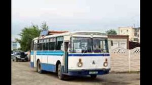 советские автобусы в городе Рудный