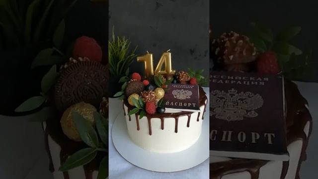 Торт с паспортом. Торт на 14 лет. Cakes.