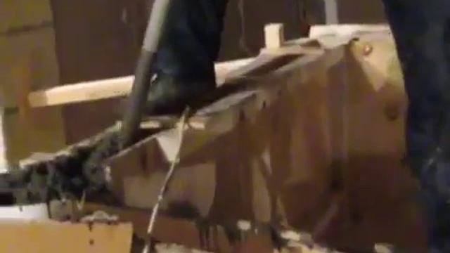 Винтовая лестница в процессе работы