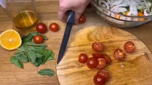 Салат с нутом и овощами. Очень вкусный и сытный. Готовим вместе! Вот это Кухня!