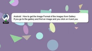 Android : How to get the Image Format of the images from Gallery