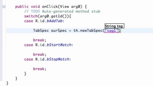 Android Application Development   86   Creating Tabs in Java
