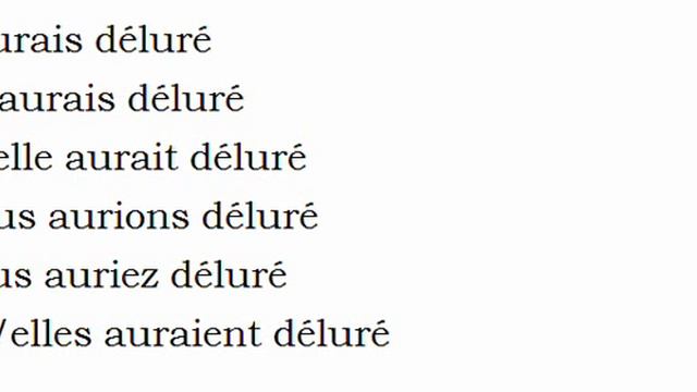 Изучение французского языка = Спряжение глаголов = Délurer смотреть онлайн