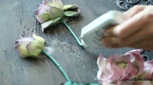 Lotus in the technique of sculptural painting. Лотос в технике скульптурная живопись.