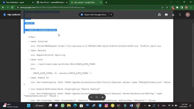 Fee unlimited RDP with github & ngrok II how can create Free RDP II US, UK based RDP