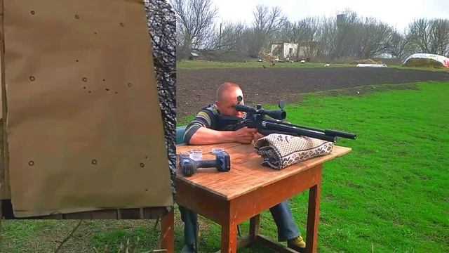Иж 60 в сильный ветер. Деревенский снайпер.