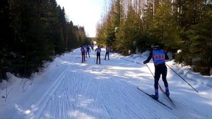 Лыжный марафон Шижма 2022 RussiaLoppet (Киров) падение со скорости 50км/ч участник под номером 555