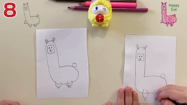 Як намалювати альпаку легко? Єва вчиться малювати 23| Рисуем альпаку | DIY How to draw an alpaca смотреть онлайн