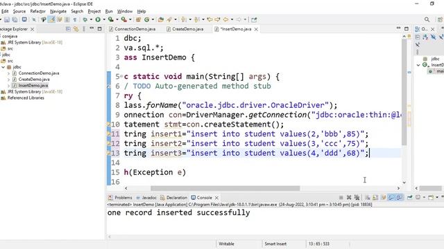 Program to Insert multiple records into database using JDBC| lec 6| Advanced Java| BhanuPriya смотреть онлайн